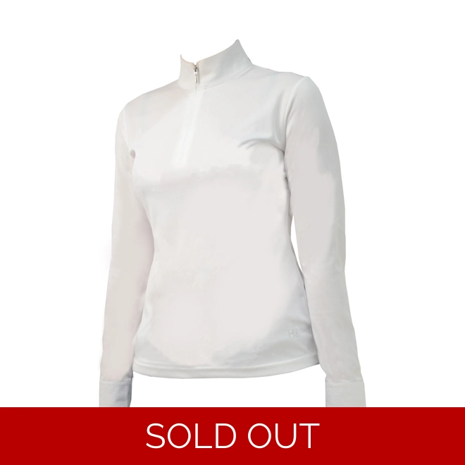 product Image for Hy Equestrian Charlotte Long Sleeved Show Shirt White